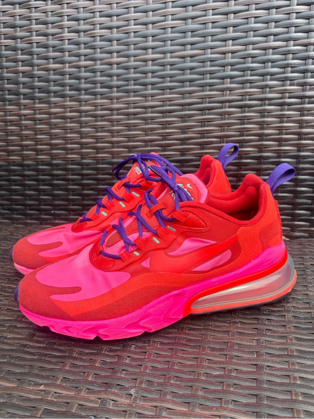 Nike Air Max 270 React Mystic Red/Pink Casual Sneaker Womens Size 9 (men’s 7)